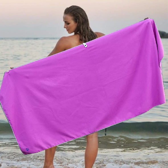 Travel Towel Purple 71x31+31x16