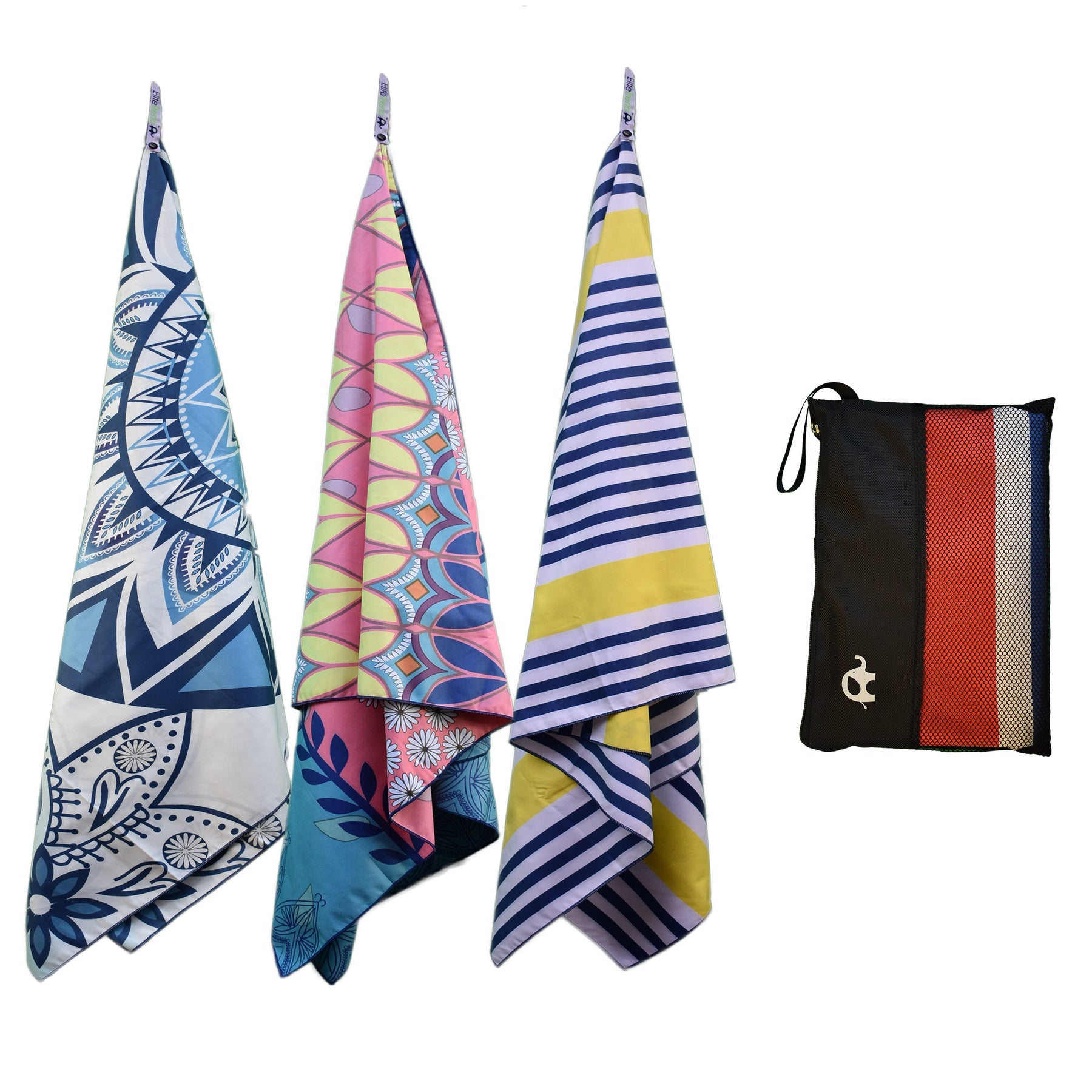 Beach Towel - Blue Red (78x35 inches)