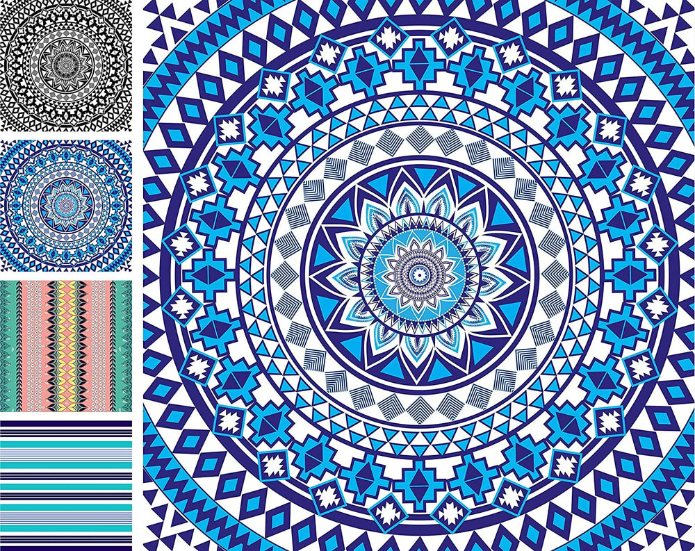 Beach Towel - Blue Beauty (72x72 inches)