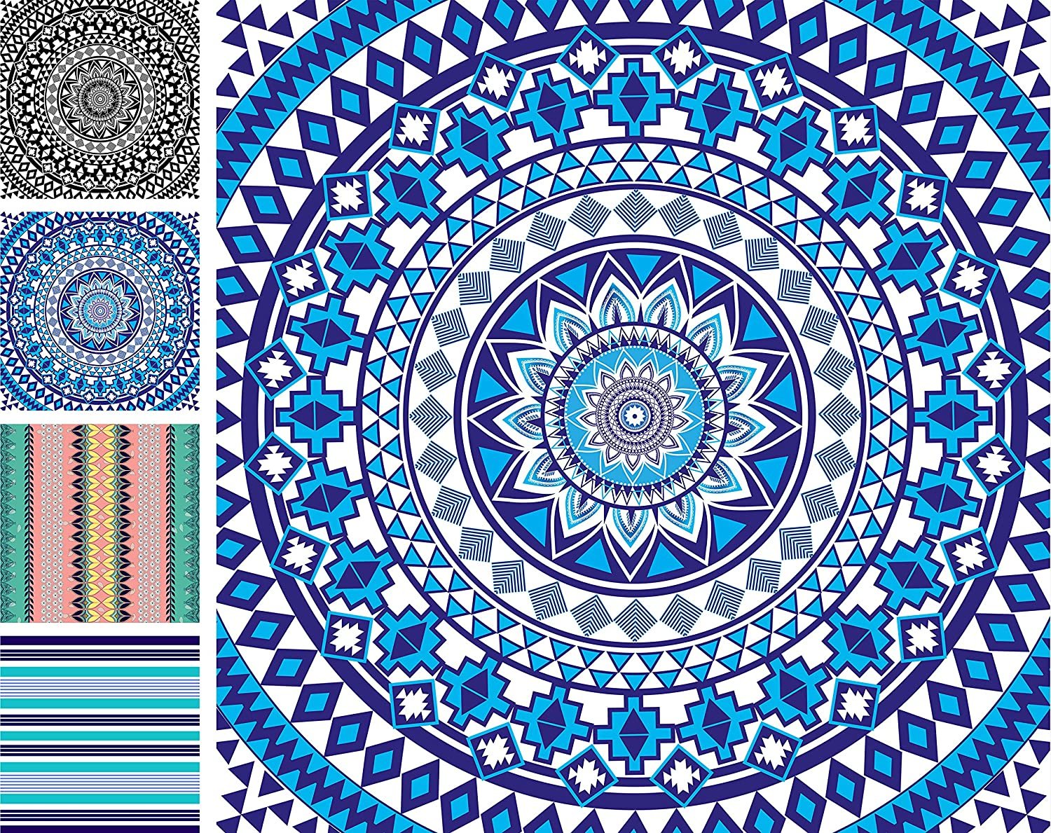 Beach Towel - Blue Beauty (72x72 inches)