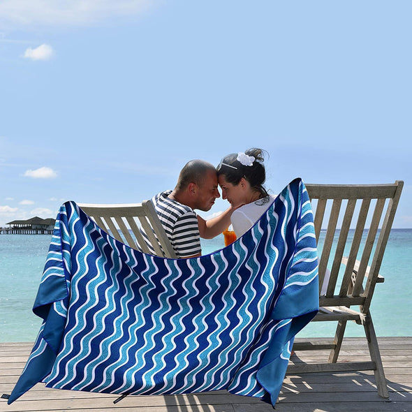Beach Towel - Blue Sea (63x31 inches)