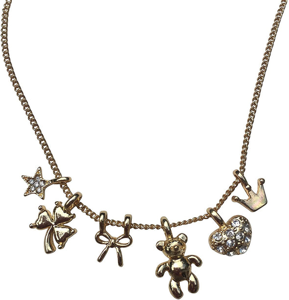 ELITE TREND Designer Style Crystal Jewelry Fashion Gold Color Alloy Colorful Rhinestone 18 Inch Necklaces