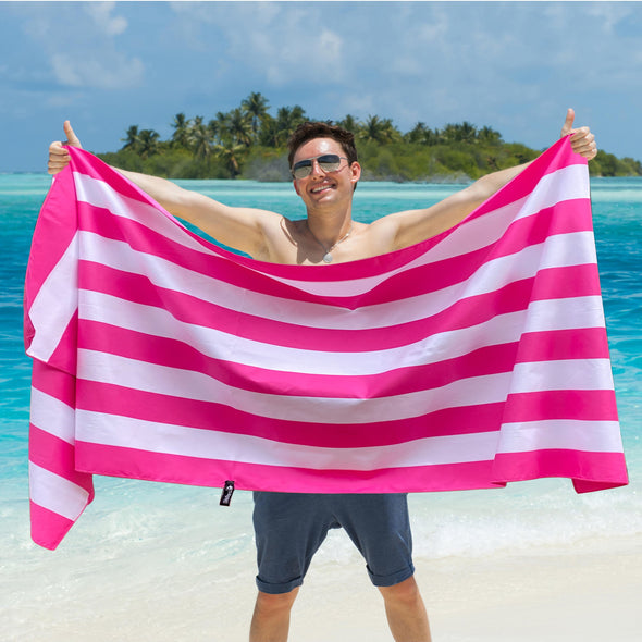 Beach Towel - Cabana Pink (78x35 inches)