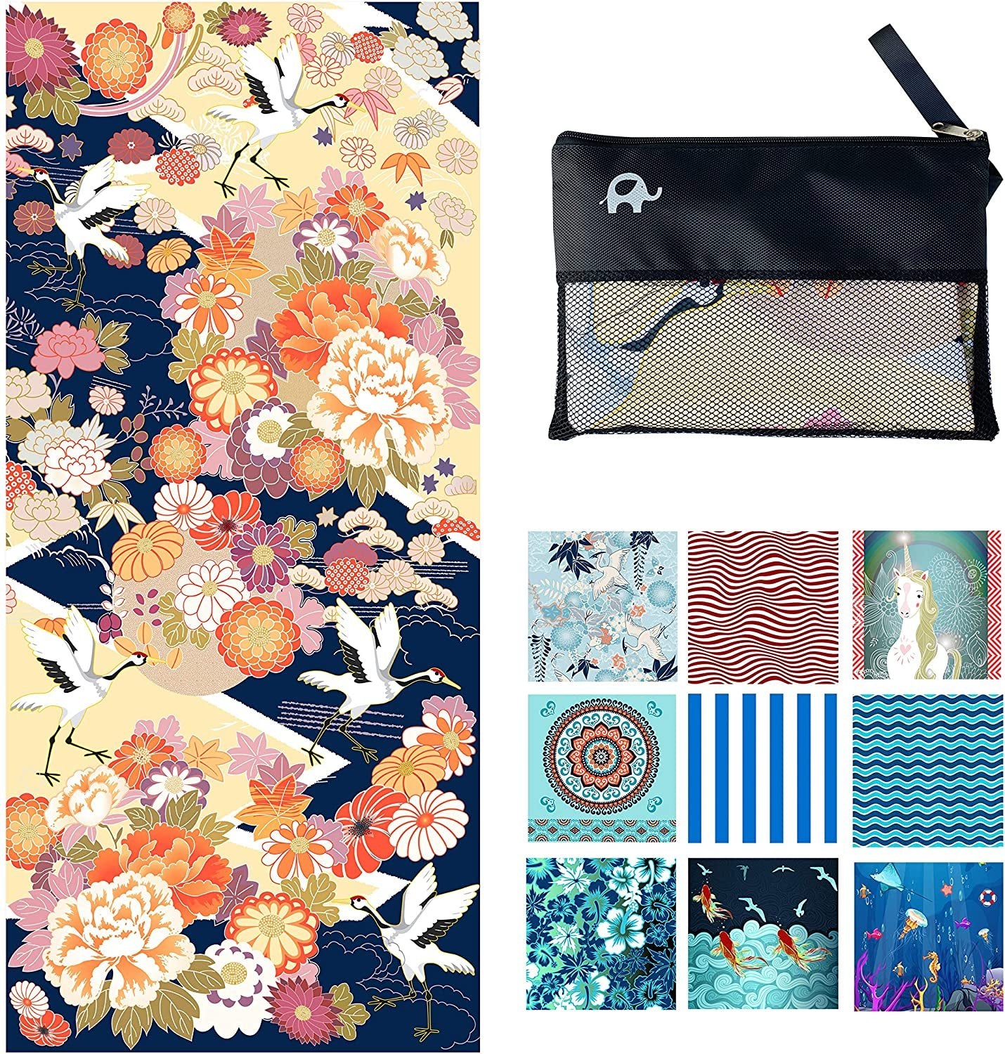 Beach Towel - Kimono Gold (78x35 inches)