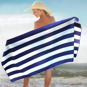 Beach Towel - Cabana Navy (63x31 inches)