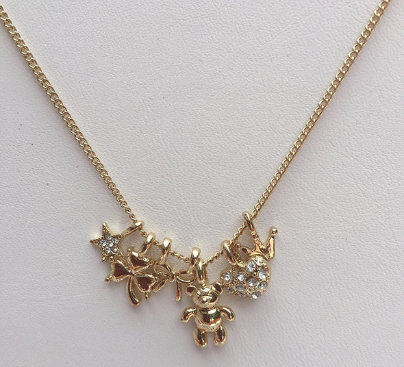 ELITE TREND Designer Style Crystal Jewelry Fashion Gold Color Alloy Colorful Rhinestone 18 Inch Necklaces