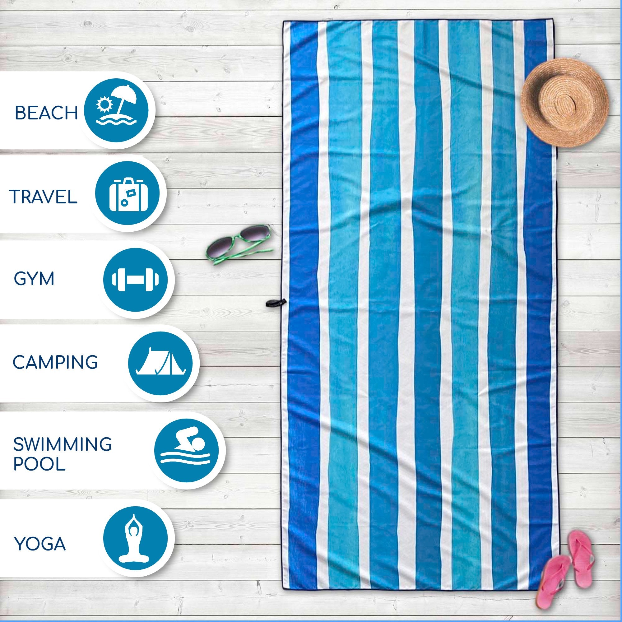 Beach Towel - Maldives (78x35 inches)