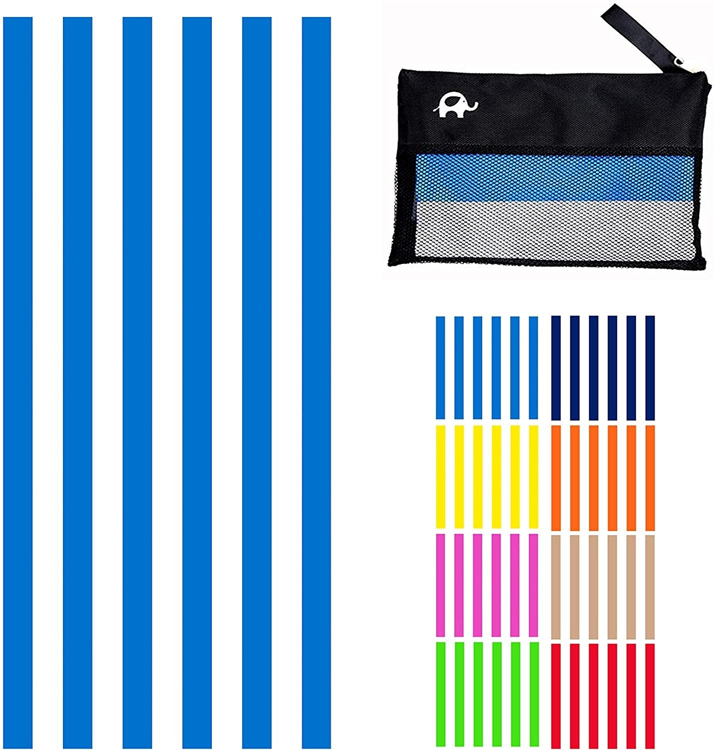 Beach Towel - Cabana Blue (63x31 inches)