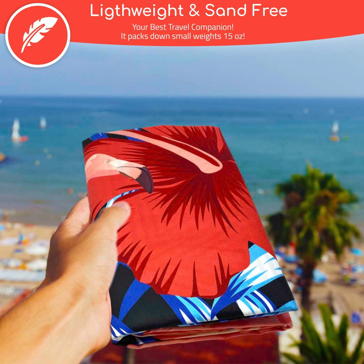 Beach Towel - Flamingo (78x35 inches)