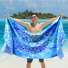 Beach Towel - Mandala BLue (78x35 inches)