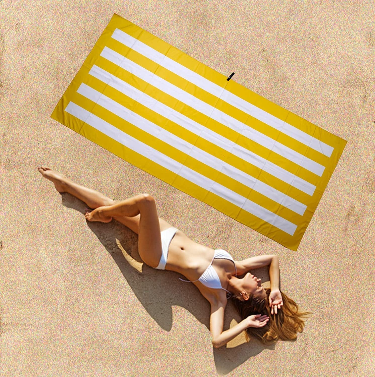 Beach Towel - Cabana Yellow (78x35 inches)