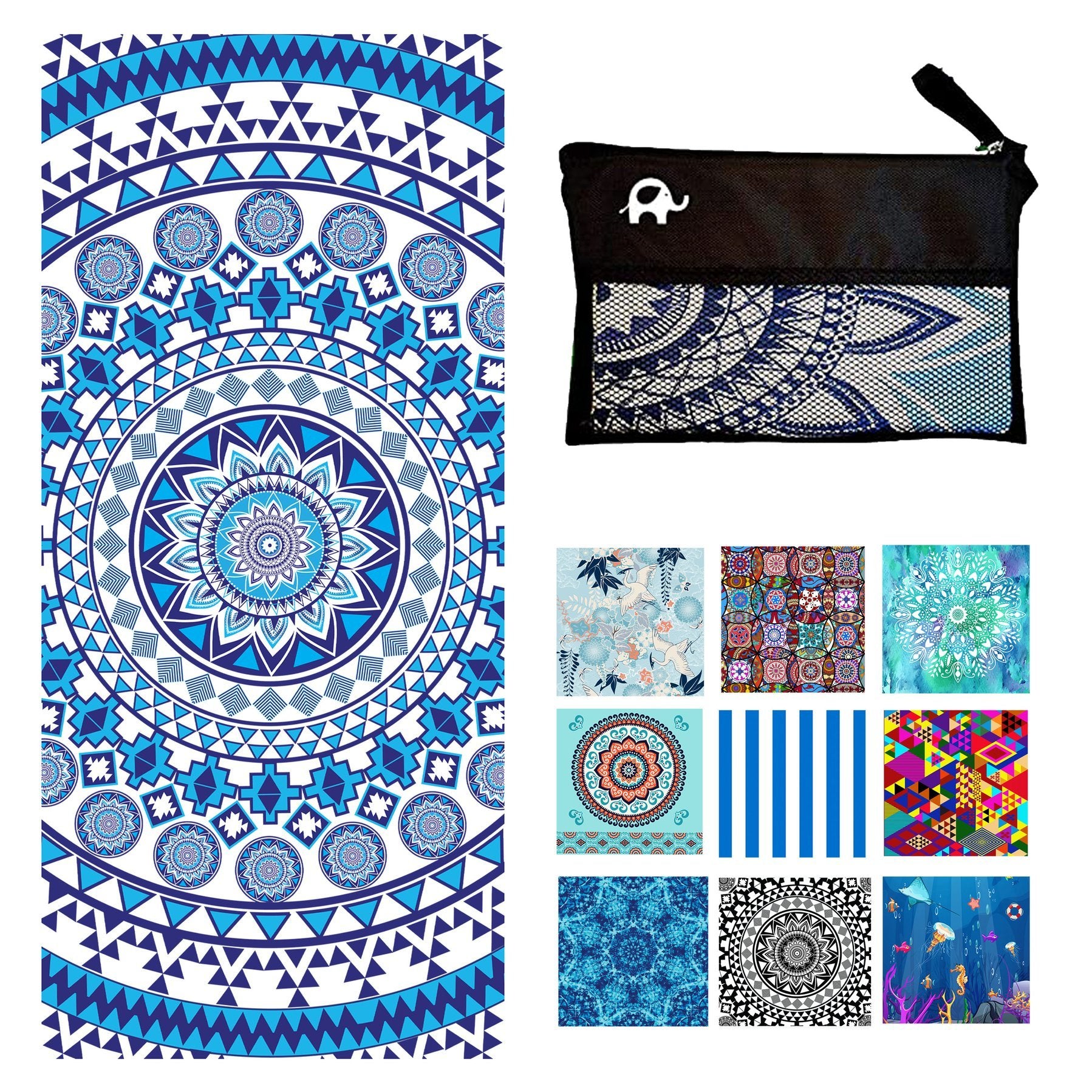 Beach Towel - Blue Angel (78x35 inches)