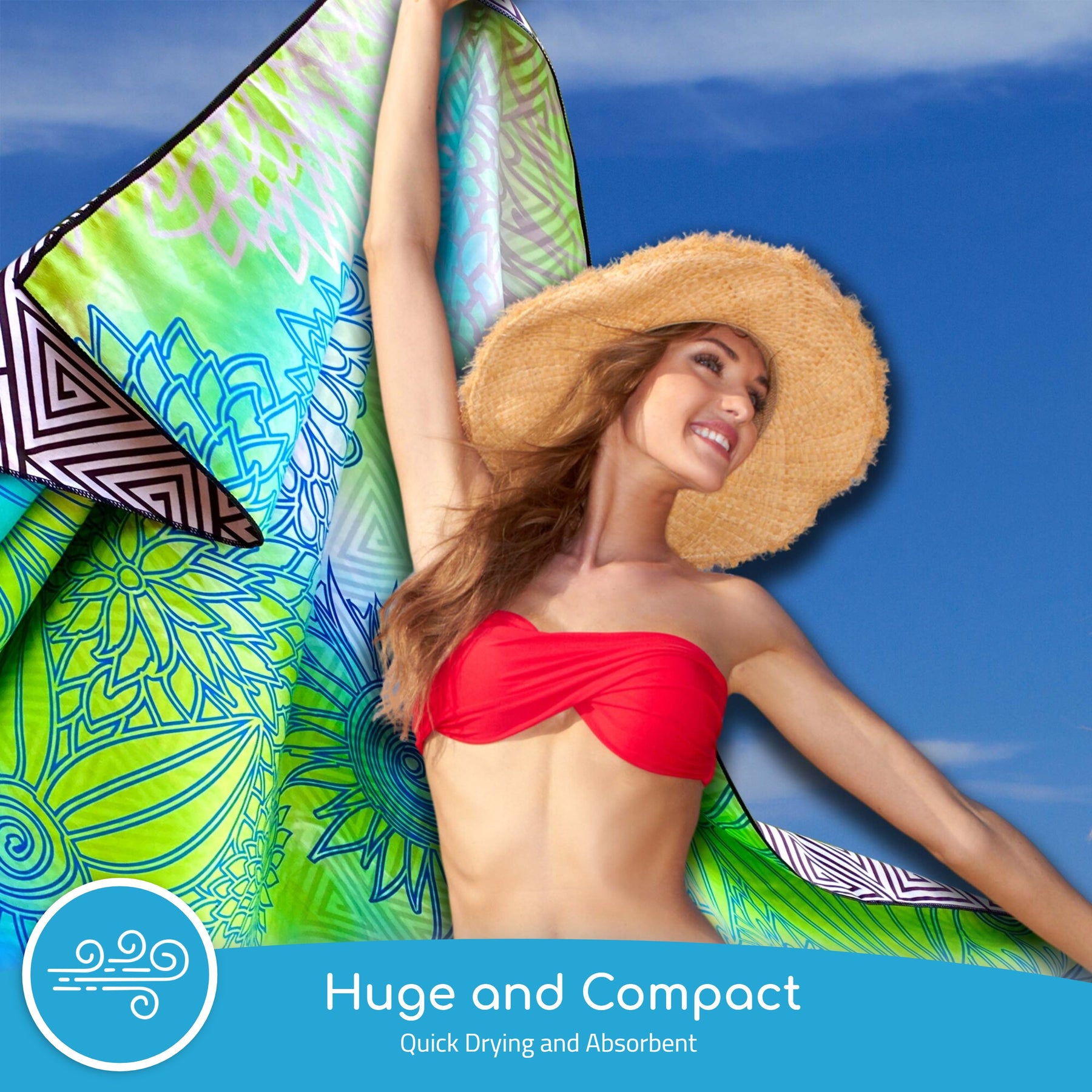Beach Towel - Blue Green