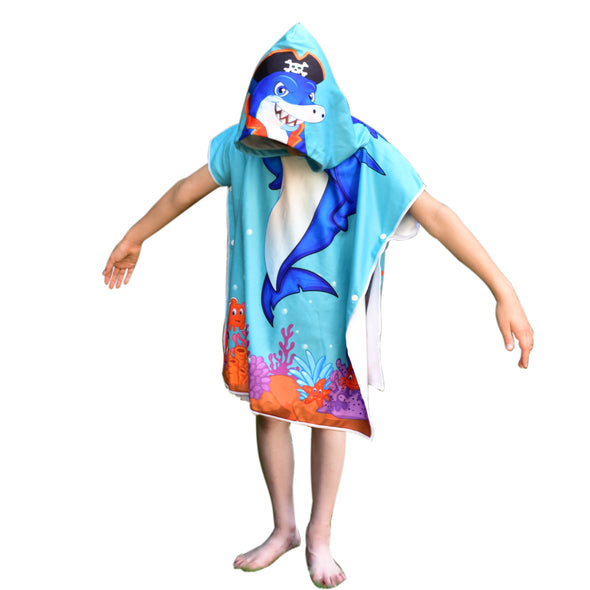 Hooded Towel - PIRATE SHARK